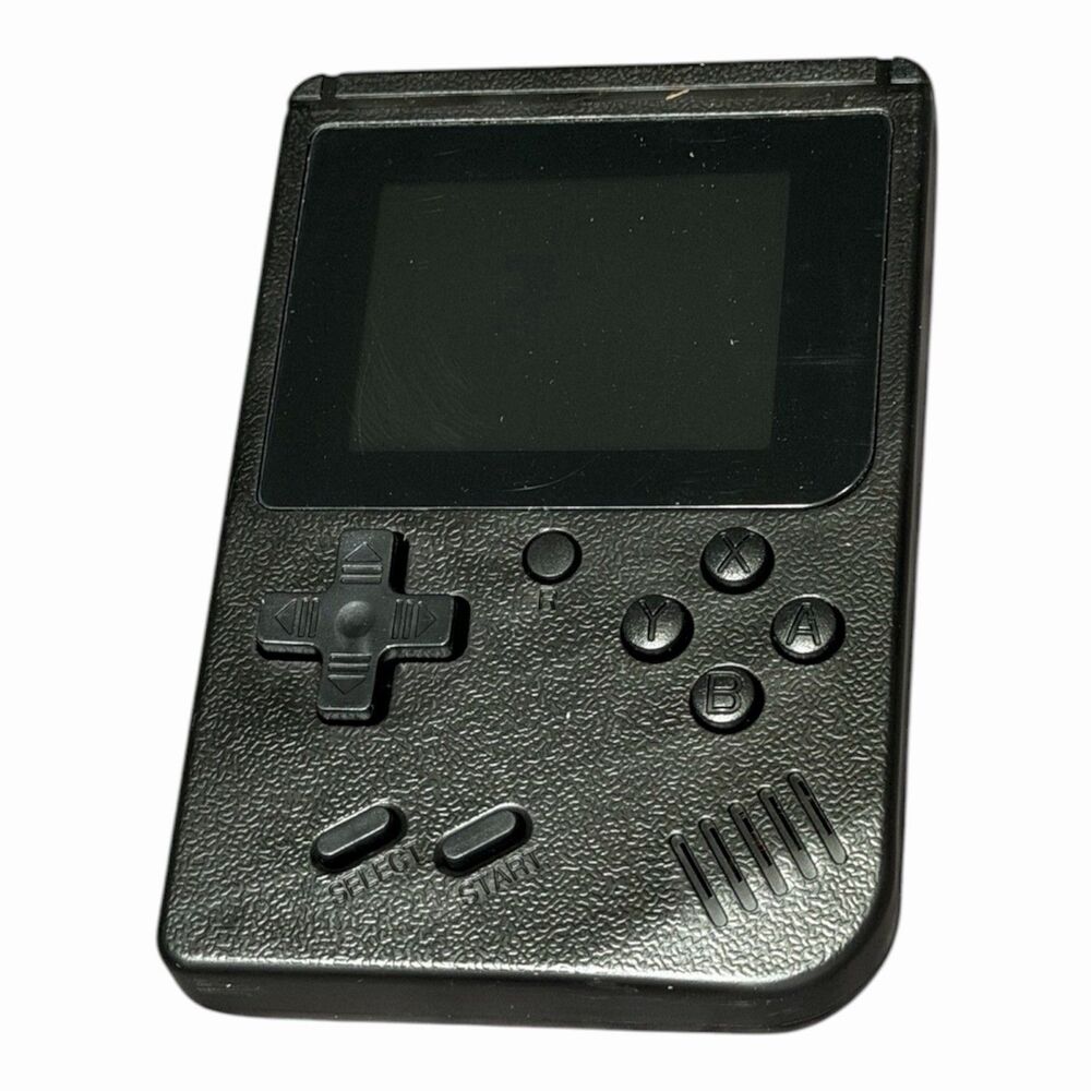 Black Handheld Retro Game Console Plus 3.0” LCD Rechargeable Built In Games